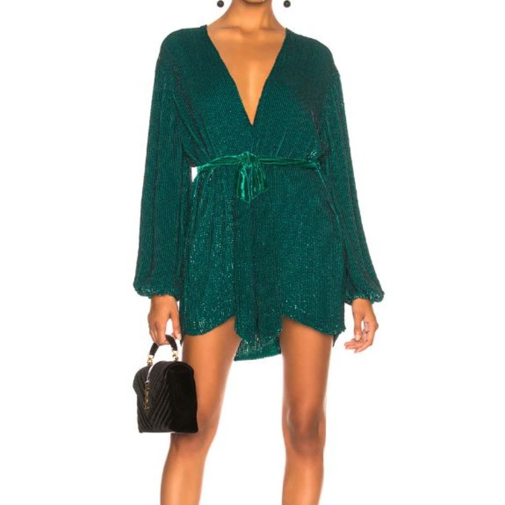 GABRIELLE ROBE DRESS EMERALD